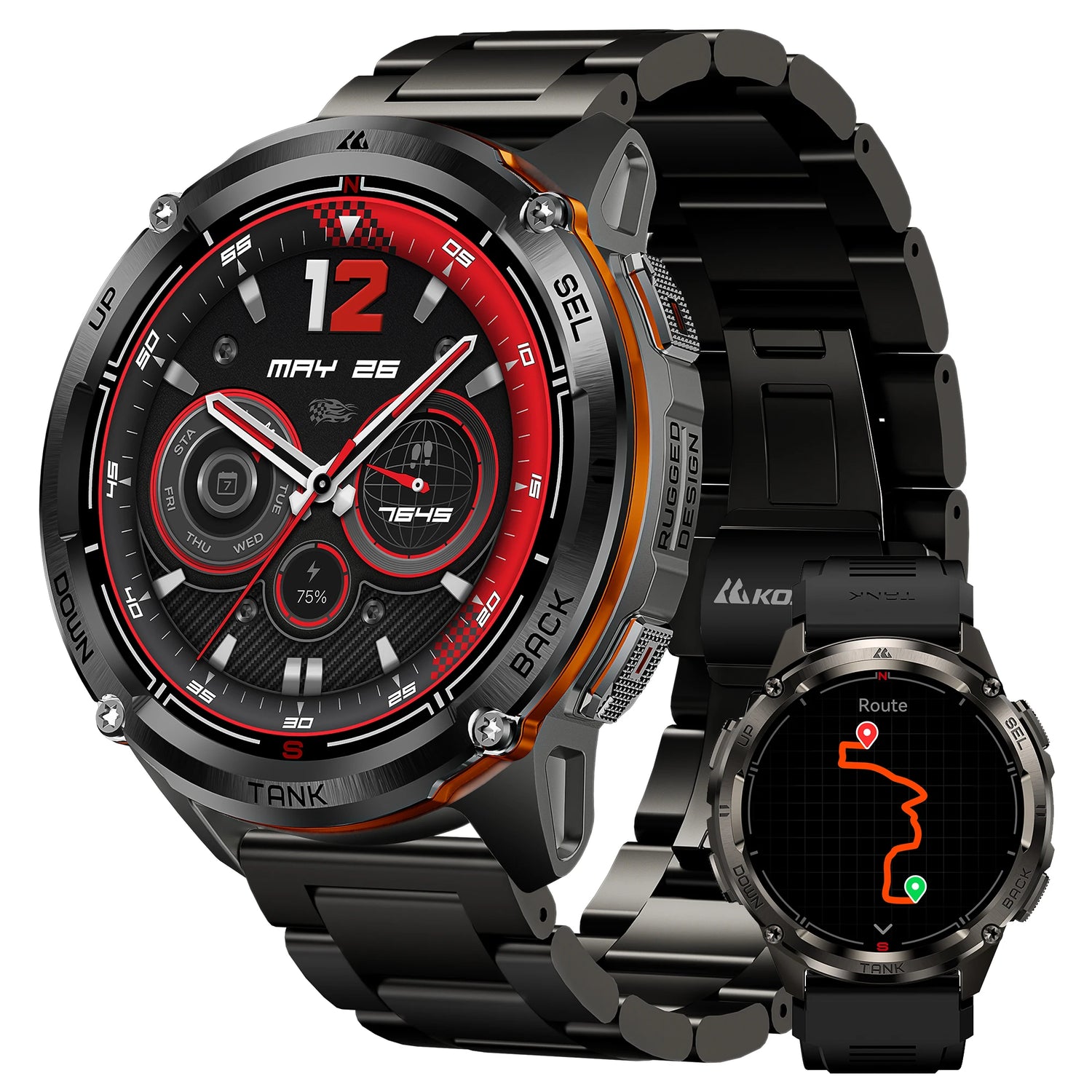 KOSPET TANK T3 Ultra 2 GPS Watches Men Compass Altimeter Mens Watch