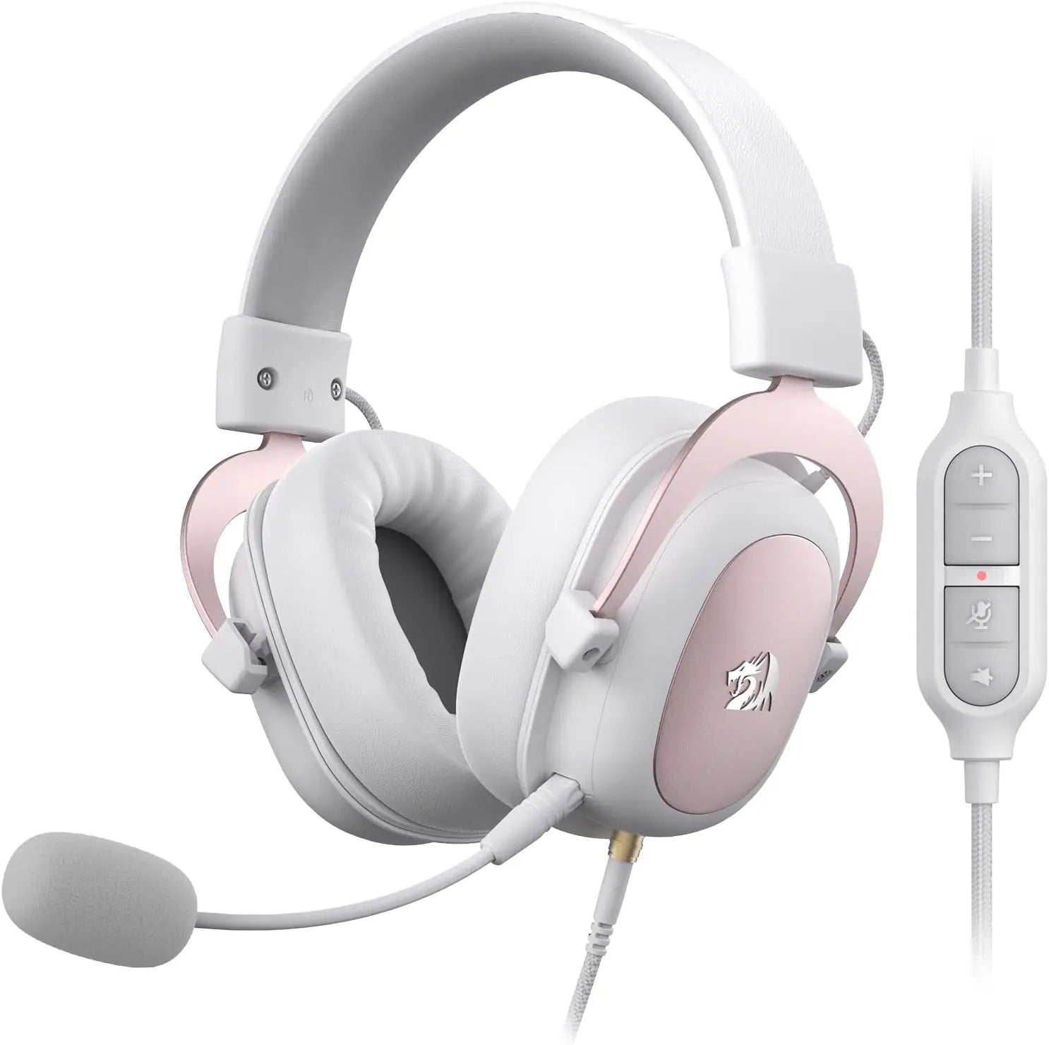 Redragon H510 Zeus White Wired Gaming Headset Surround Sound Memory