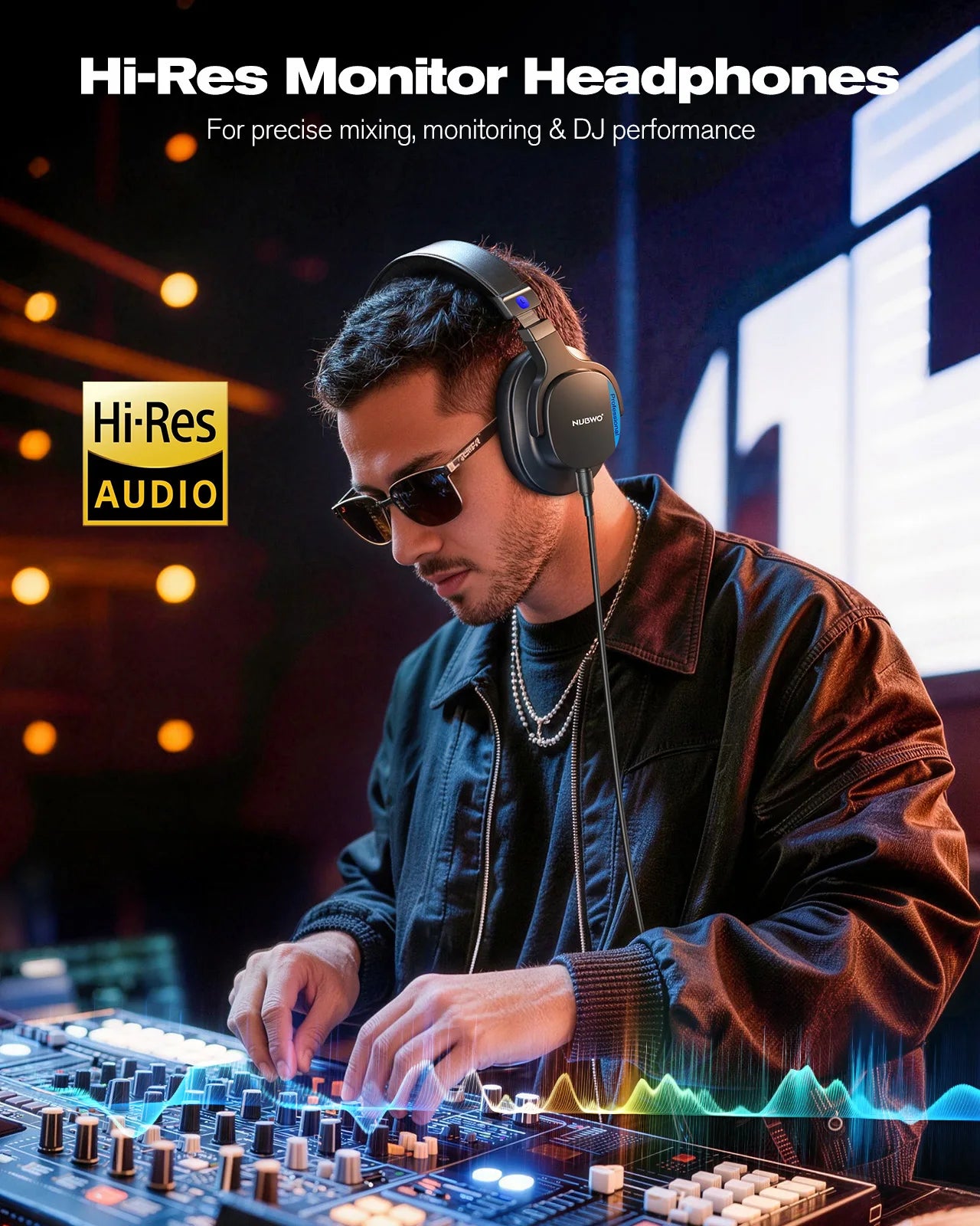NEW NUBWO HD01 Studio Wired Headphones Hi-Res Over Ear Headphones