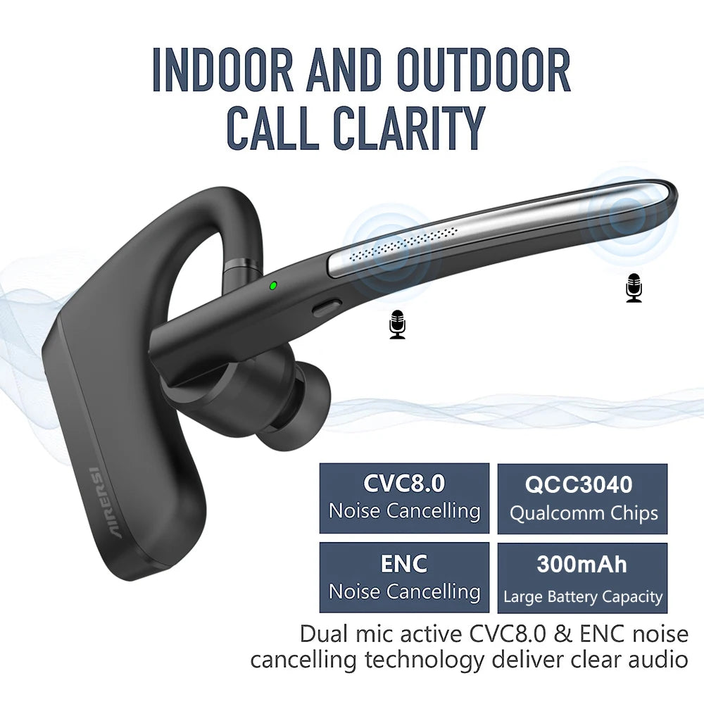 Newest K22 Bluetooth Headset Wireless Earphones Noise Cancelling Headphones