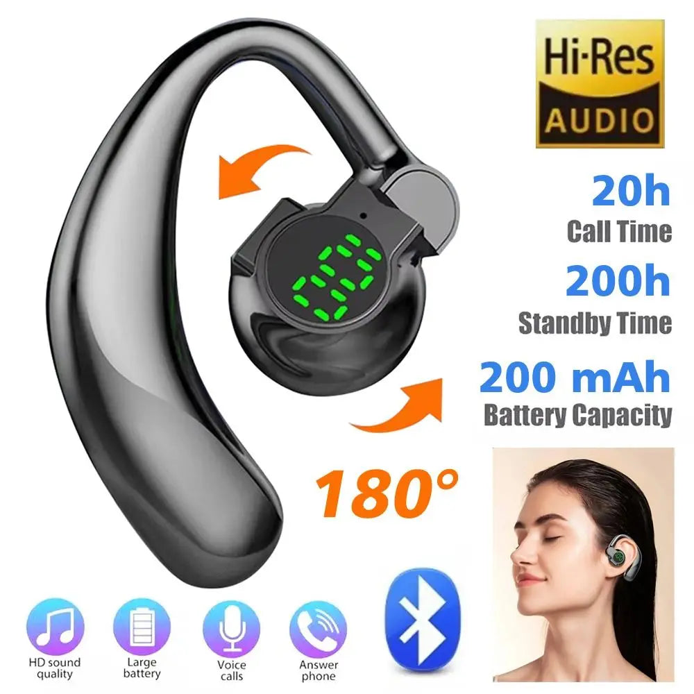 180° Rotatable Bluetooth 5.4 Wireless Headphones Waterproof With Microphone