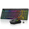Gaming keyboard and mouse set for PC Mac: tri-mode mechanical feel keyboard
