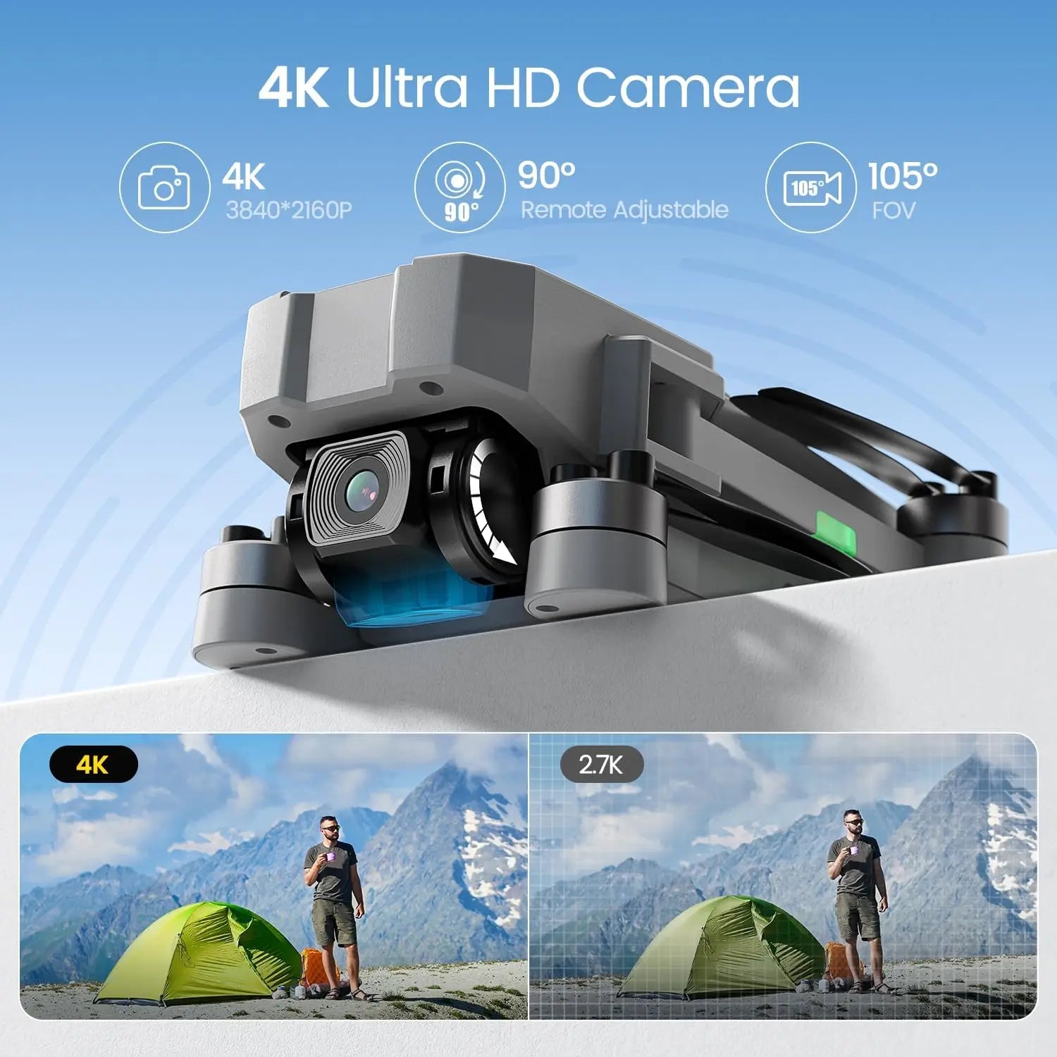4K Camera Drone Under 250g with FPV Beginners  Brushless Motors & 5GHz